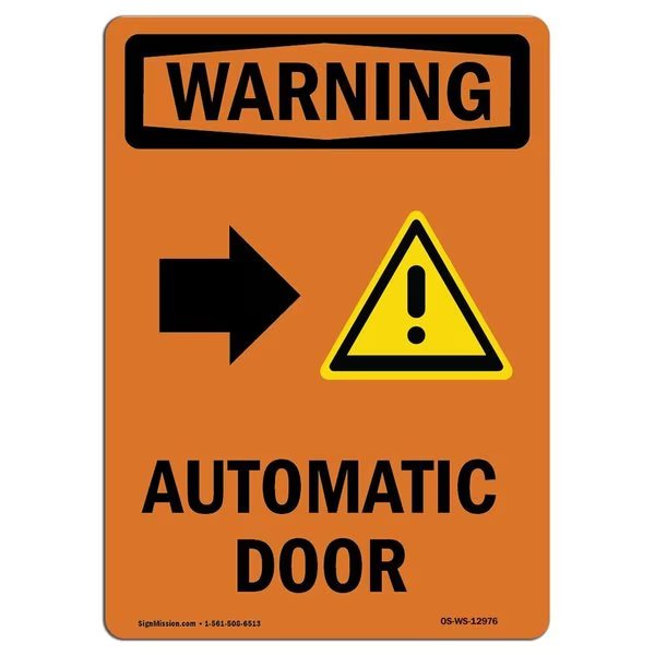 Safety Sign, OSHA WARNING, 18